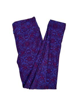LuLaRoe Purple Tile Kaleidoscope Pink Raspberry Pattern Kids Leggings S/M